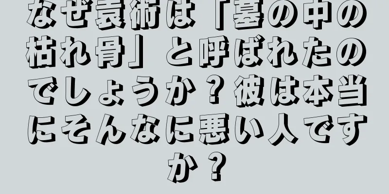 なぜ袁術は「墓の中の枯れ骨」と呼ばれたのでしょうか？彼は本当にそんなに悪い人ですか？
