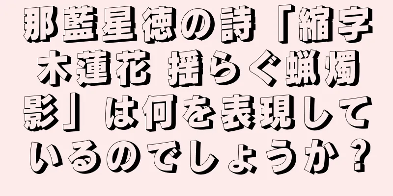 那藍星徳の詩「縮字木蓮花 揺らぐ蝋燭影」は何を表現しているのでしょうか？