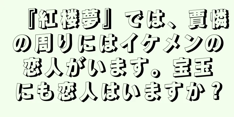 『紅楼夢』では、賈憐の周りにはイケメンの恋人がいます。宝玉にも恋人はいますか？