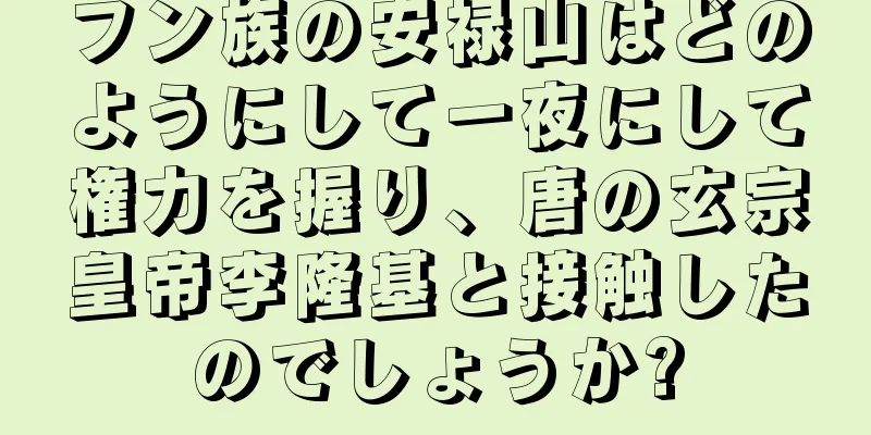 フン族の安禄山はどのようにして一夜にして権力を握り、唐の玄宗皇帝李隆基と接触したのでしょうか?