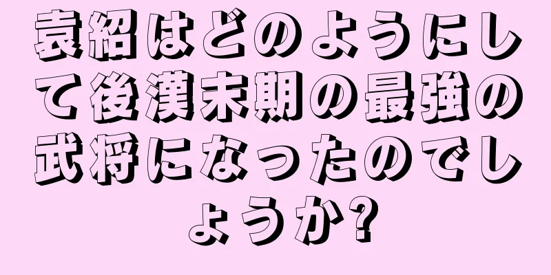 袁紹はどのようにして後漢末期の最強の武将になったのでしょうか?