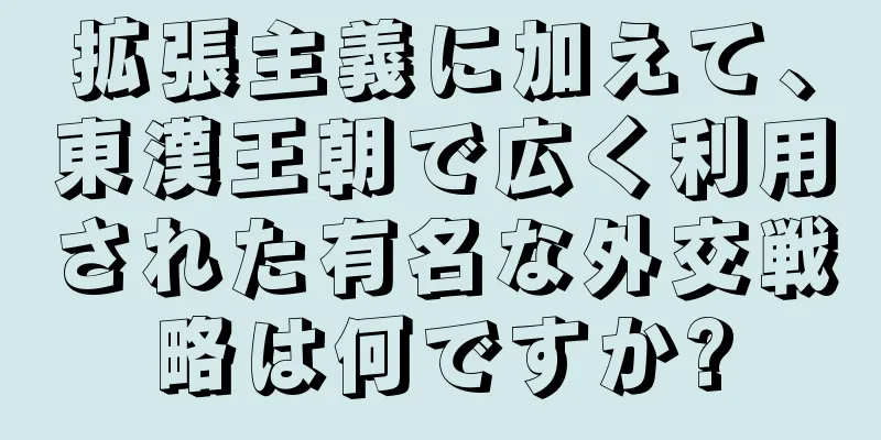 拡張主義に加えて、東漢王朝で広く利用された有名な外交戦略は何ですか?