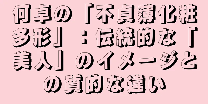 何卓の「不貞薄化粧多形」：伝統的な「美人」のイメージとの質的な違い