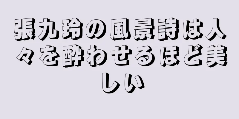 張九玲の風景詩は人々を酔わせるほど美しい