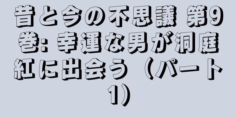 昔と今の不思議 第9巻: 幸運な男が洞庭紅に出会う（パート1）