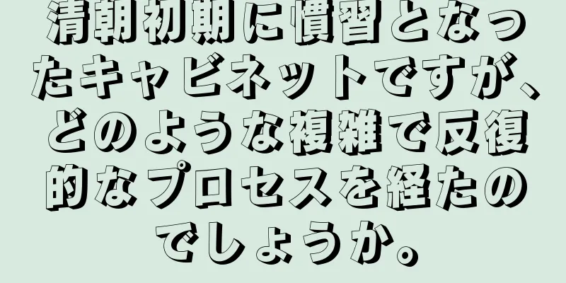 清朝初期に慣習となったキャビネットですが、どのような複雑で反復的なプロセスを経たのでしょうか。