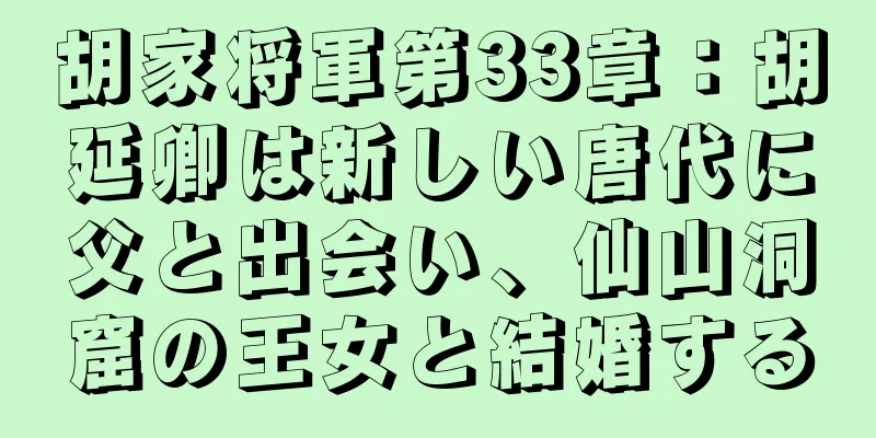 胡家将軍第33章：胡延卿は新しい唐代に父と出会い、仙山洞窟の王女と結婚する