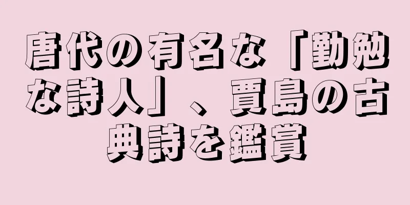 唐代の有名な「勤勉な詩人」、賈島の古典詩を鑑賞