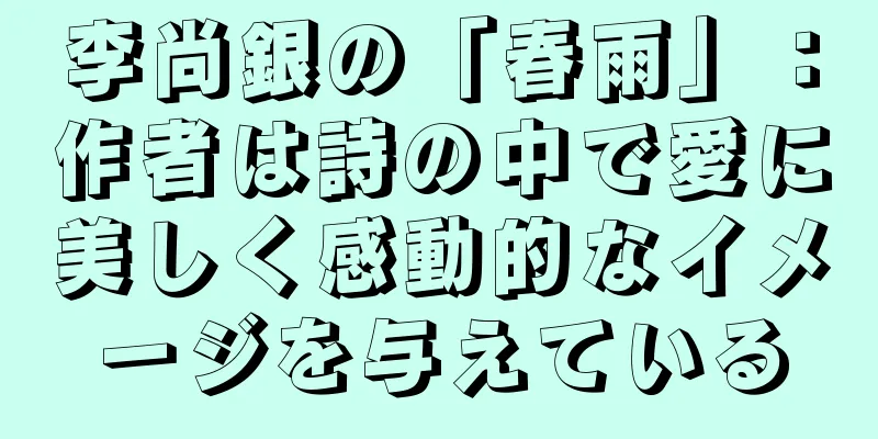 李尚銀の「春雨」：作者は詩の中で愛に美しく感動的なイメージを与えている