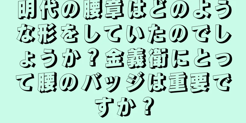 明代の腰章はどのような形をしていたのでしょうか？金義衛にとって腰のバッジは重要ですか？