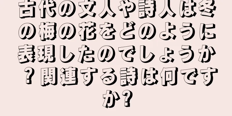古代の文人や詩人は冬の梅の花をどのように表現したのでしょうか？関連する詩は何ですか?