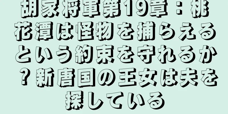 胡家将軍第19章：桃花潭は怪物を捕らえるという約束を守れるか？新唐国の王女は夫を探している