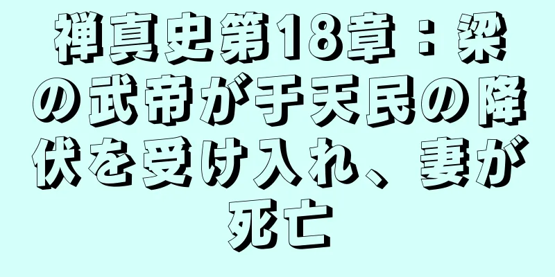 禅真史第18章：梁の武帝が于天民の降伏を受け入れ、妻が死亡