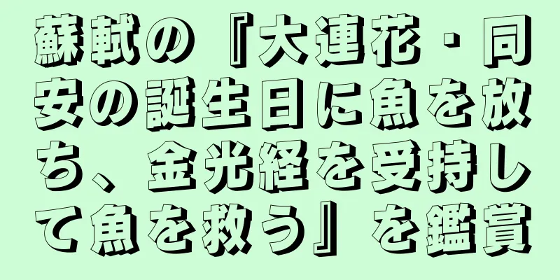 蘇軾の『大連花・同安の誕生日に魚を放ち、金光経を受持して魚を救う』を鑑賞