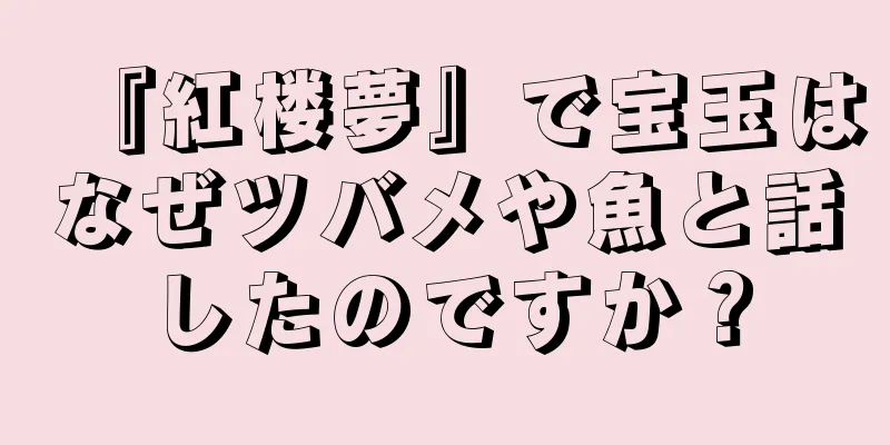 『紅楼夢』で宝玉はなぜツバメや魚と話したのですか？