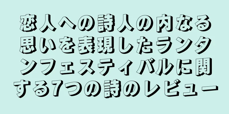 恋人への詩人の内なる思いを表現したランタンフェスティバルに関する7つの詩のレビュー