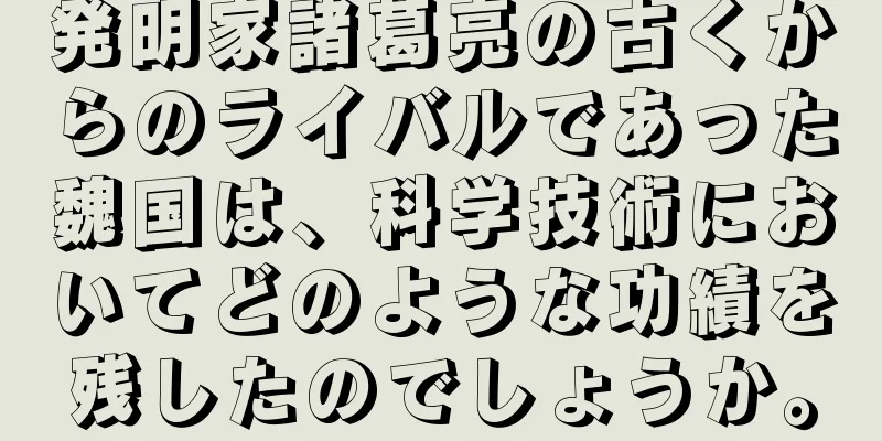 発明家諸葛亮の古くからのライバルであった魏国は、科学技術においてどのような功績を残したのでしょうか。