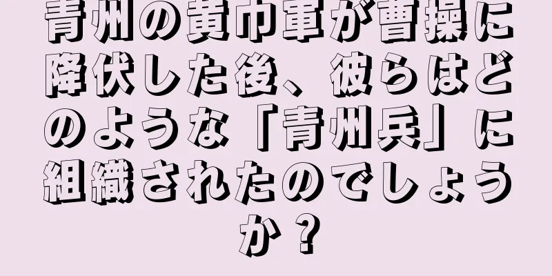 青州の黄巾軍が曹操に降伏した後、彼らはどのような「青州兵」に組織されたのでしょうか？