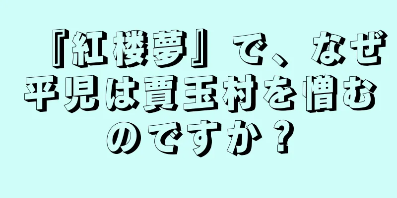 『紅楼夢』で、なぜ平児は賈玉村を憎むのですか？