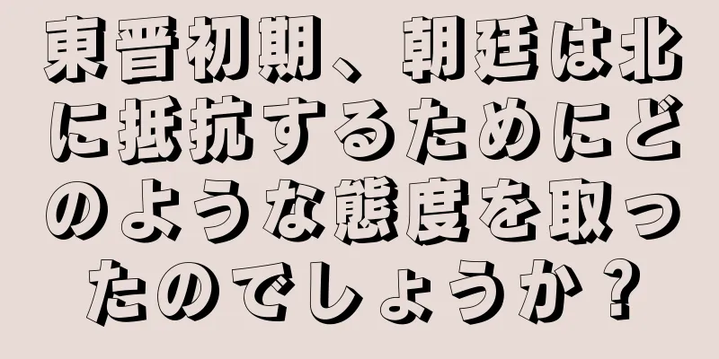 東晋初期、朝廷は北に抵抗するためにどのような態度を取ったのでしょうか？