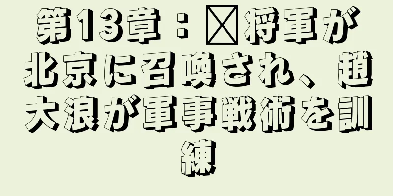第13章：龐将軍が北京に召喚され、趙大浪が軍事戦術を訓練
