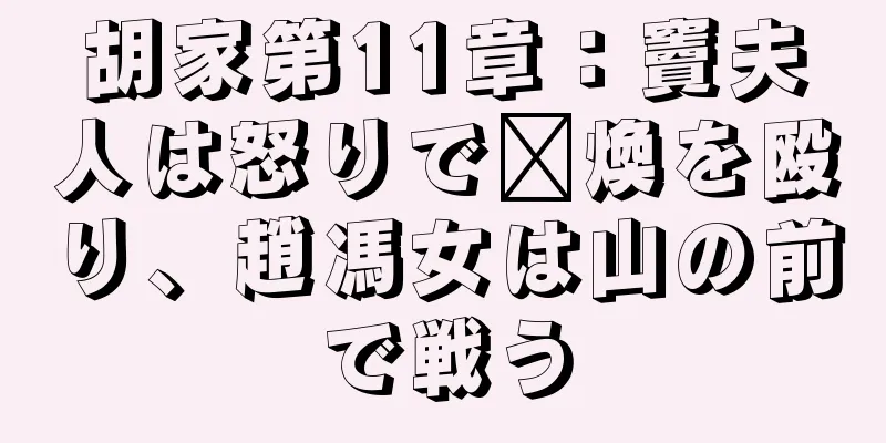 胡家第11章：竇夫人は怒りで龐煥を殴り、趙馮女は山の前で戦う