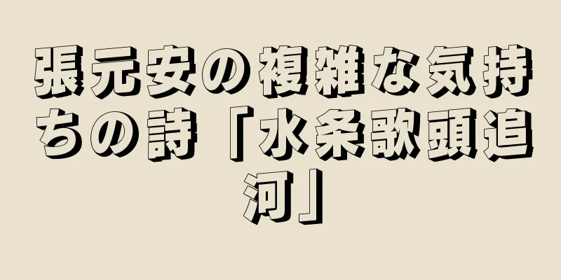 張元安の複雑な気持ちの詩「水条歌頭追河」