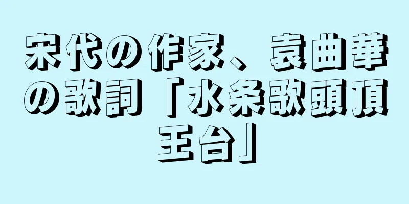 宋代の作家、袁曲華の歌詞「水条歌頭頂王台」