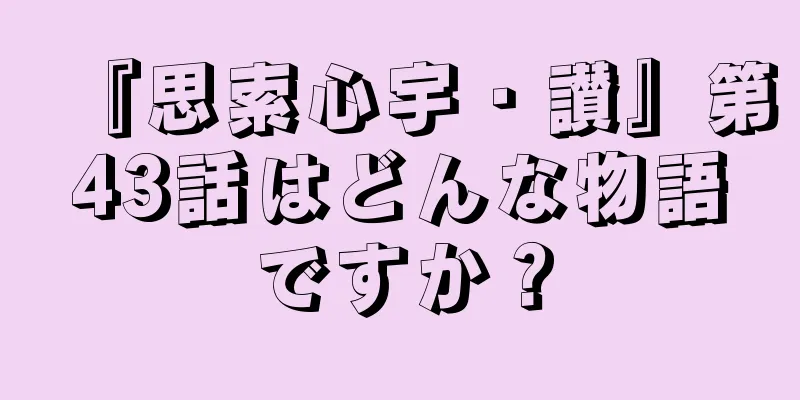 『思索心宇・讃』第43話はどんな物語ですか？