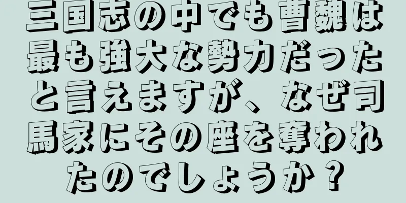 三国志の中でも曹魏は最も強大な勢力だったと言えますが、なぜ司馬家にその座を奪われたのでしょうか？