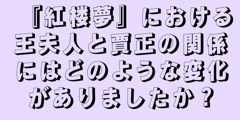 『紅楼夢』における王夫人と賈正の関係にはどのような変化がありましたか？
