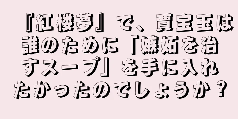 『紅楼夢』で、賈宝玉は誰のために「嫉妬を治すスープ」を手に入れたかったのでしょうか？