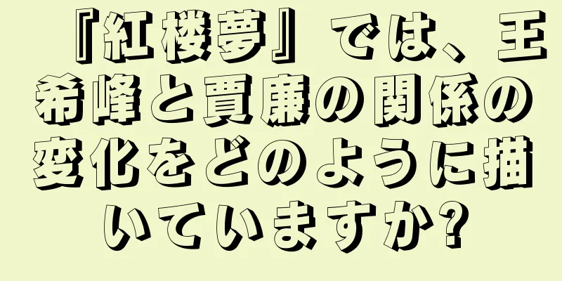 『紅楼夢』では、王希峰と賈廉の関係の変化をどのように描いていますか?