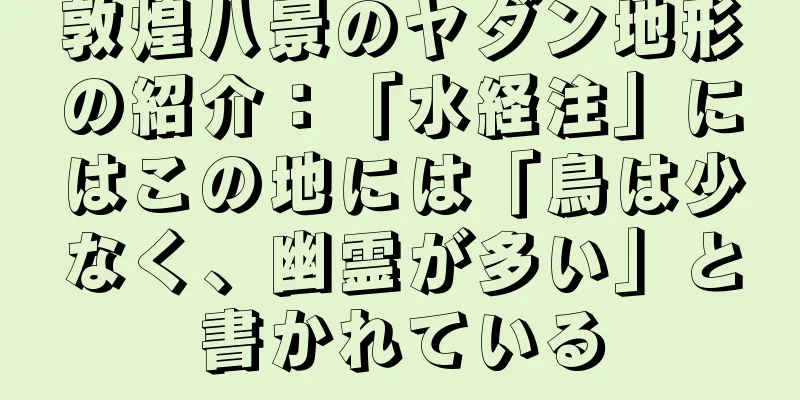 敦煌八景のヤダン地形の紹介：「水経注」にはこの地には「鳥は少なく、幽霊が多い」と書かれている