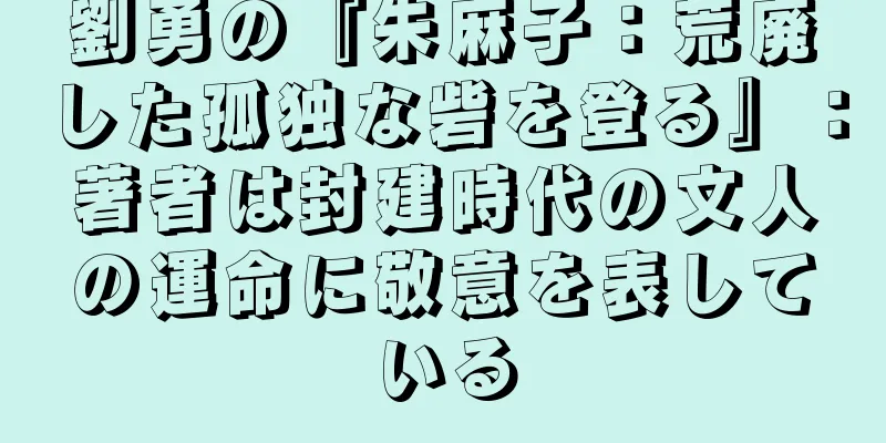 劉勇の『朱麻子：荒廃した孤独な砦を登る』：著者は封建時代の文人の運命に敬意を表している