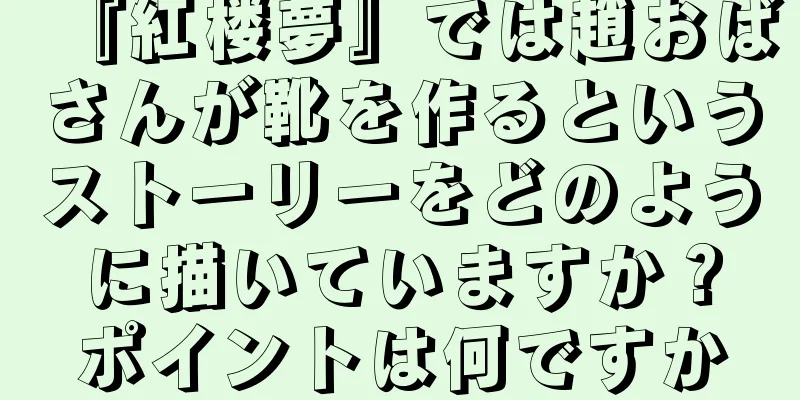 『紅楼夢』では趙おばさんが靴を作るというストーリーをどのように描いていますか？ポイントは何ですか