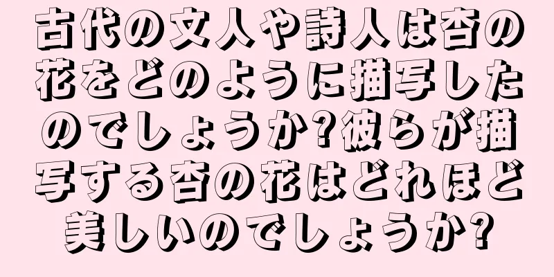 古代の文人や詩人は杏の花をどのように描写したのでしょうか?彼らが描写する杏の花はどれほど美しいのでしょうか?