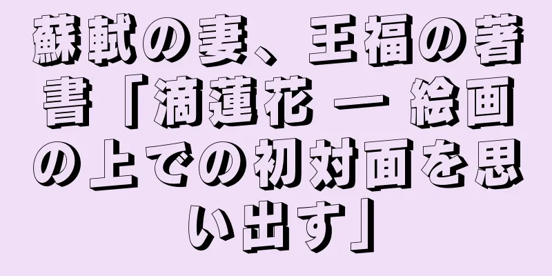 蘇軾の妻、王福の著書「滴蓮花 ― 絵画の上での初対面を思い出す」
