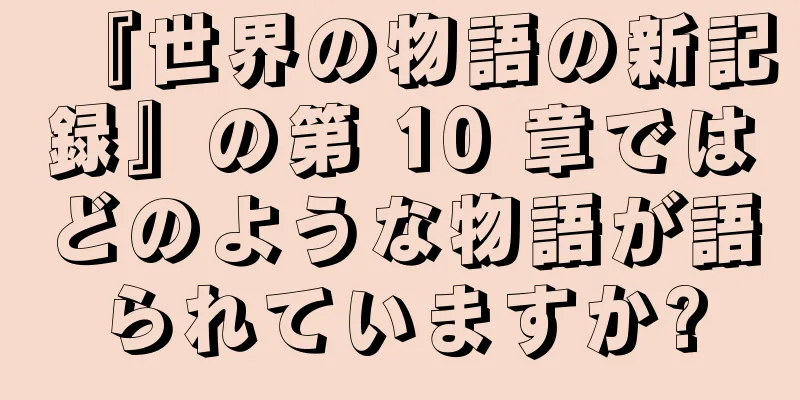 『世界の物語の新記録』の第 10 章ではどのような物語が語られていますか?