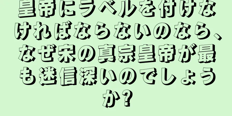 皇帝にラベルを付けなければならないのなら、なぜ宋の真宗皇帝が最も迷信深いのでしょうか?