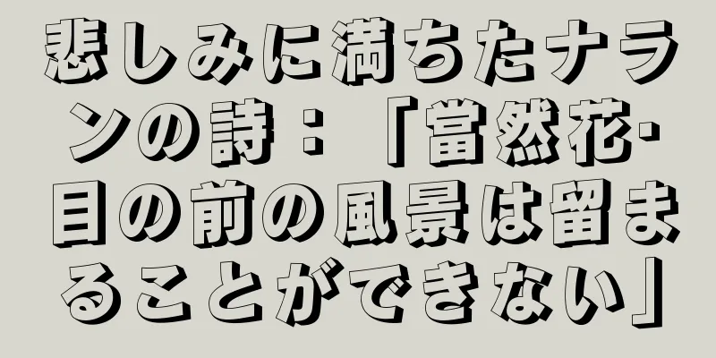 悲しみに満ちたナランの詩：「當然花·目の前の風景は留まることができない」