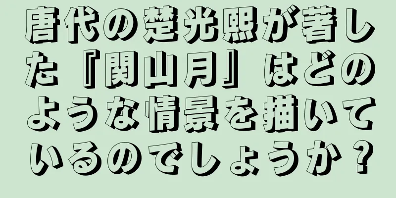 唐代の楚光熙が著した『関山月』はどのような情景を描いているのでしょうか？