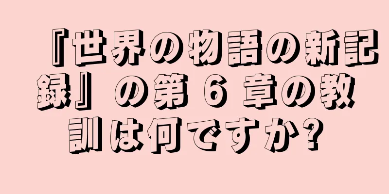 『世界の物語の新記録』の第 6 章の教訓は何ですか?