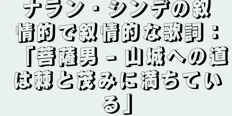 ナラン・シンデの叙情的で叙情的な歌詞：「菩薩男 - 山城への道は棘と茂みに満ちている」