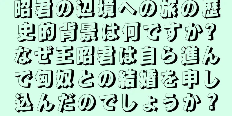 昭君の辺境への旅の歴史的背景は何ですか?なぜ王昭君は自ら進んで匈奴との結婚を申し込んだのでしょうか？