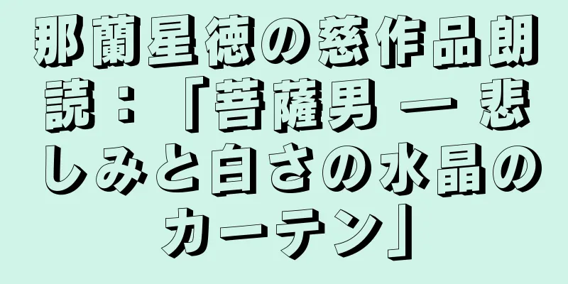 那蘭星徳の慈作品朗読：「菩薩男 ― 悲しみと白さの水晶のカーテン」