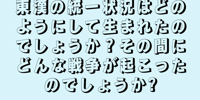 東漢の統一状況はどのようにして生まれたのでしょうか？その間にどんな戦争が起こったのでしょうか?