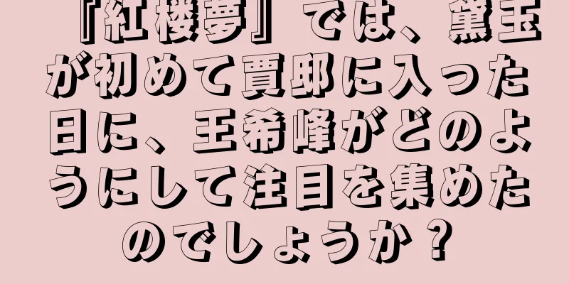 『紅楼夢』では、黛玉が初めて賈邸に入った日に、王希峰がどのようにして注目を集めたのでしょうか？