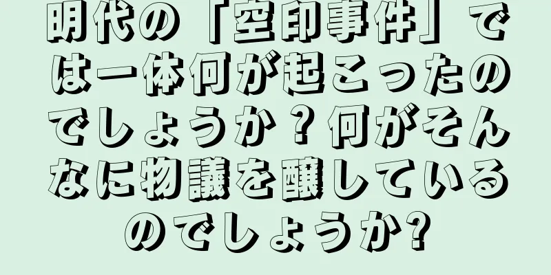 明代の「空印事件」では一体何が起こったのでしょうか？何がそんなに物議を醸しているのでしょうか?