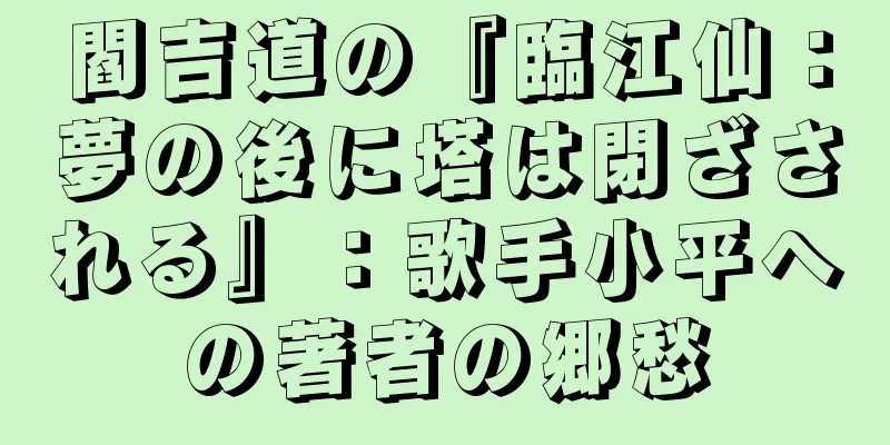 閻吉道の『臨江仙：夢の後に塔は閉ざされる』：歌手小平への著者の郷愁